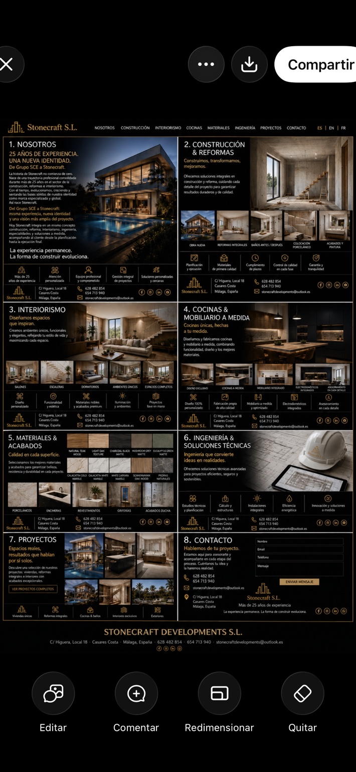 Stonecraft Developments S.L. — proyecto maestro